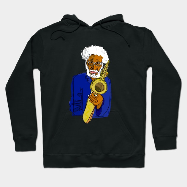 Sonny Rollins Sketch Hoodie by SPINADELIC